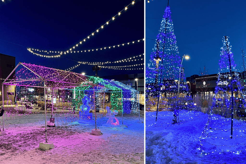 festive outdoor lights for Christmas in Edmonton