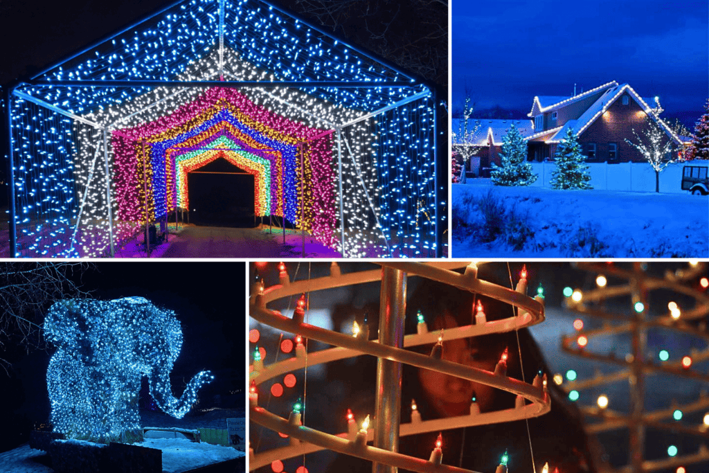 outdoor Christmas lights in Edmonton